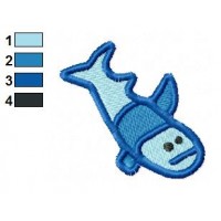 Blue Fish Embroidery Design